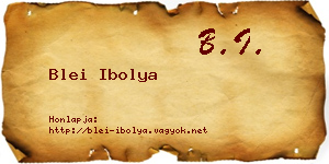 Blei Ibolya névjegykártya